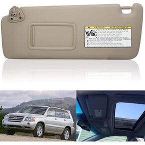 NHILES سائق الجانب الأيسر واقي من الشمس متوافق مع تويوتا هايلاندر 2004-2007 رقم الاستبدال 74320-48260-A0 بيج in Kuwait