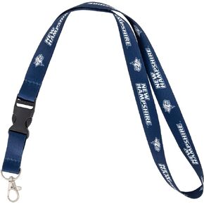 Desert Cactus University of New Hampshire Lanyard UNH Wildcats Car Keys ID Badge Holder Keychain Detachable Breakaway Snap Buckle (Blue)