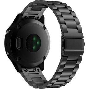 MoKo Band Compatible with Garmin Fenix 5 Quick Fit 22mm Watch Band, Stainless Steel Replacement Strap Fit Fenix 5/Fenix 5 Plus/Forerunner 935/945/Instinct/Approach S60(Not Fit Fenix 5X/5S)