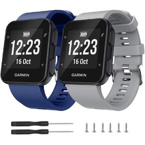 Watbro Band Compatible with Garmin Forerunner 35, Soft Silicone Watch Band Replacement Strap, for Garmin Forerunner 35 Smart Watch, Fit 5.11-9.05 Inch (130mm-230mm) Wrist