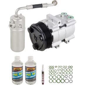 AC Compressor & A/C Kit For Ford F-150 F150 V8 1999 2000 2001 2002 2003 w/ 8-Groove Clutch Pulley - BuyAutoParts 60-80243RK New