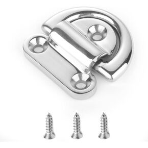 AMYSPORTS Hardware Steel Tie Down Anchor Deck Stainless D Ring Anchor Marine Rail Folding Pad Eye SUS316