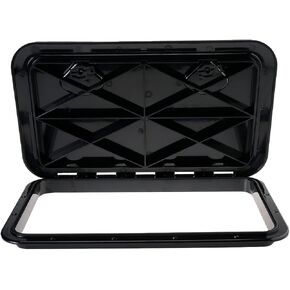 فتحة وغطاء للوصول إلى سطح القارب البحري مقاس 24 بوصة × 14 بوصة باللون الأسود (606MMX 353 مم) in Kuwait