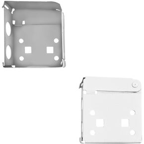 Amazing Drapery Hardware 2" x 2 1/4" High Profile Box Mounting Brackets for Horizontal Blinds - White, 1-Pair (2 Pieces)