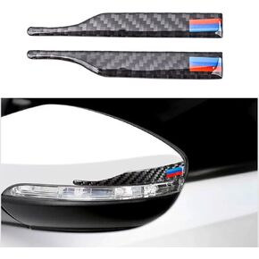 2PCS Universal Rearview Mirror Protector Sticker Anti Collision Strips Carbon Fiber Decal Trim fits for All Models Accessories
