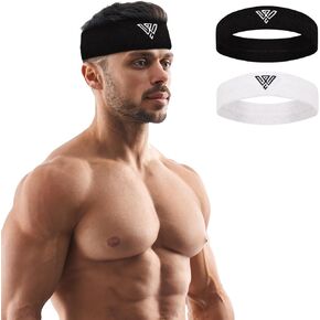 WYOX Headbands for Men and Women - Mens Sweatband & Sports Headband Moisture Wicking Workout Sweatbands for Running, Cross Training, Yoga and Bike Helmet Friendly