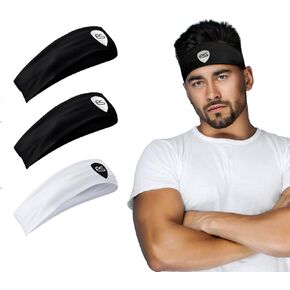 Sweat Band Headband for Men - The Ultimate Workout and Sports Headband for Running, Exercise, Football, Baseball, Softball, Tennis, and More in Kuwait