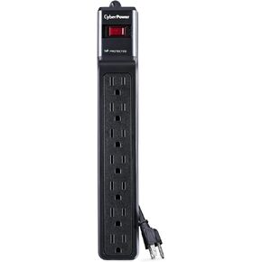 CyberPower CSB806 واقي التيار الكهربائي الأساسي، 1800J/125 فولت، 8 منافذ، سلك طاقة 6 أقدام