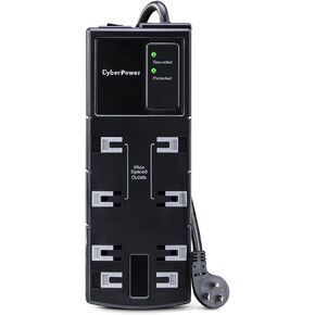 CyberPower CSB806 Essential Surge Protector, 1800J/125V, 8 Outlets, 6ft Power Cord