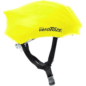 veloToze Cycling Helmet Cover, fits Most Bike Helmets - Keeps Wind, rain and Sun Away from Head; Bright Colors for Visibility