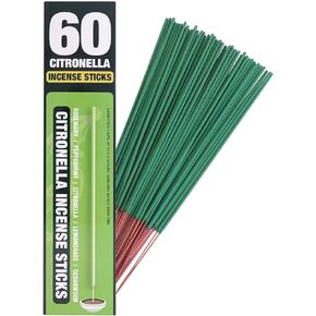 Citronella Incense Sticks 60 Pieces per Box - Outdoor Citronella Incense Sticks for Camping, Patio, Hiking,etc