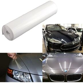 Xotic Tech 12" x 49" Clear Headlight Bumper Hood Paint Protection Scratch Guard Film Vinyl Sheet Roll Universal for Cars SUV Truck