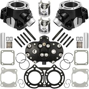Cylinder Head Piston Gasket Kit Fit for 1987-2006 Yamaha Banshee 350 64mm Cylinder repair kit # 2gu-11311-00-00 2GU-11631-00-94
