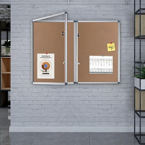 VIZ-PRO لوح مسح جاف مغناطيسي قابل للقفل وقابل للقفل فئة 1 من الألومنيوم بإطار 48 × 24 بوصة in Kuwait