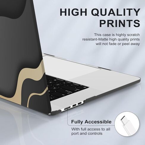 iCasso متوافق مع حافظة MacBook Air 15 بوصة 2024 2023 M3 M2 Chip Model A3114 A2941، حافظة حماية صلبة لجهاز MacBook Air 15.3 بوصة + غطاء لوحة المفاتيح + واقي شاشة، زهرة ملونة in Saudi Arabia