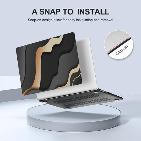 iCasso متوافق مع حافظة MacBook Air 15 بوصة 2024 2023 M3 M2 Chip Model A3114 A2941، حافظة حماية صلبة لجهاز MacBook Air 15.3 بوصة + غطاء لوحة المفاتيح + واقي شاشة، زهرة ملونة in Saudi Arabia