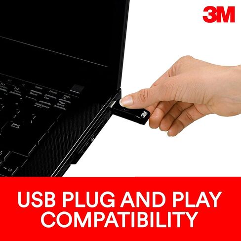 ماوس ضوئي لاسلكي مريح 3M، تصميم بمقبض عمودي حاصل على براءة اختراع يبقي يدك ومعصمك في زاوية محايدة من أجل الراحة، توافق USB والتشغيل، حجم صغير، أسود (EM550GPS) in Kuwait