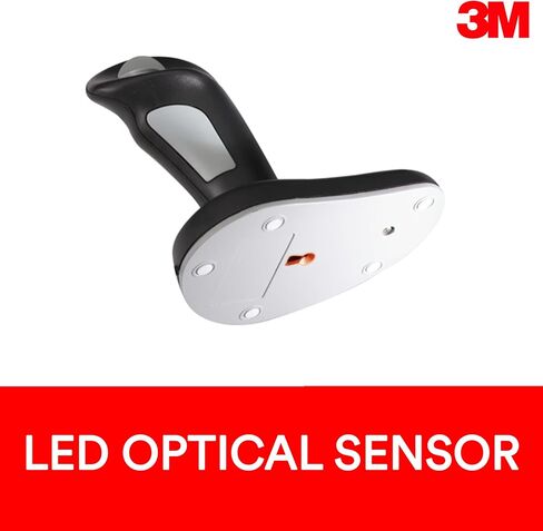 ماوس ضوئي لاسلكي مريح 3M، تصميم بمقبض عمودي حاصل على براءة اختراع يبقي يدك ومعصمك في زاوية محايدة من أجل الراحة، توافق USB والتشغيل، حجم صغير، أسود (EM550GPS) in Kuwait