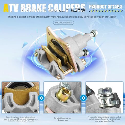 Rear Left/Right Brake Calipers Set with Pads for Polaris Sportsman 400 450 500 600 700 800, Replace 1911075 1910690, 1 Brake Caliper in Saudi Arabia
