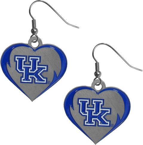 Siskiyou Sports NCAA Kentucky Wildcats Heart Dangle Earrings, Team Colors,One Size in Saudi Arabia