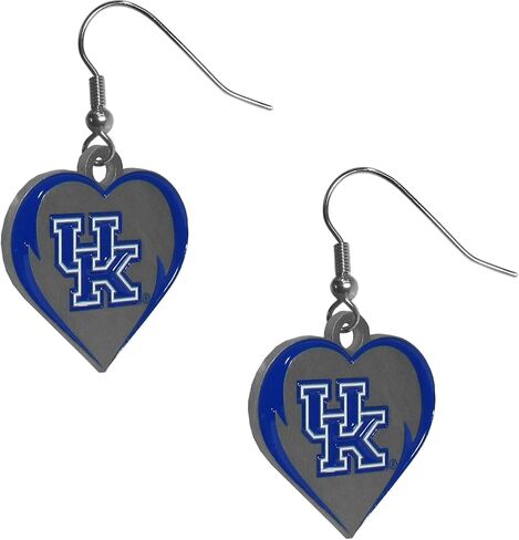 Siskiyou Sports NCAA Kentucky Wildcats Heart Dangle Earrings, Team Colors,One Size in Saudi Arabia
