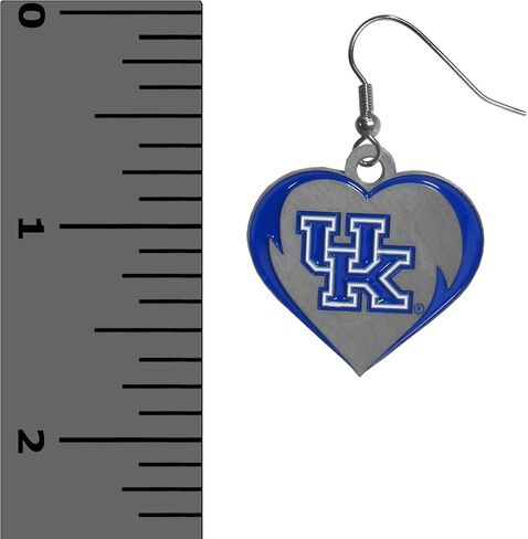 Siskiyou Sports NCAA Kentucky Wildcats Heart Dangle Earrings, Team Colors,One Size in Saudi Arabia