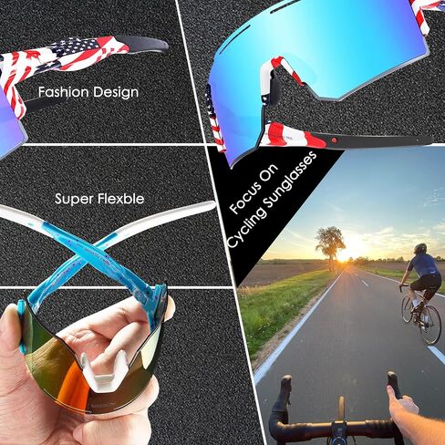 Polarized Sports Sunglasses for Men Women Driving Fishing Cycling Mountain Bike Sunglasses UV400 Protection in Saudi Arabia