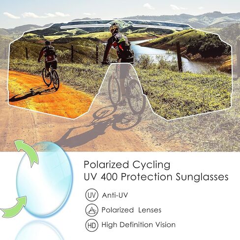 Polarized Sports Sunglasses for Men Women Driving Fishing Cycling Mountain Bike Sunglasses UV400 Protection in Saudi Arabia