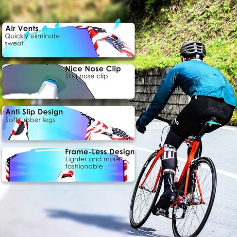 Polarized Sports Sunglasses for Men Women Driving Fishing Cycling Mountain Bike Sunglasses UV400 Protection in Saudi Arabia