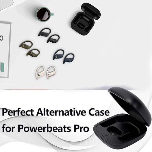 حافظة شحن بديلة متوافقة مع Powerbeats Pro، وLopnord for Beat Pro مع زر مزامنة بلوتوث (لا تشمل سماعات Power Beats Earbuds) مع بطارية مدمجة 700 مللي أمبير في الساعة (أسود) in Saudi Arabia