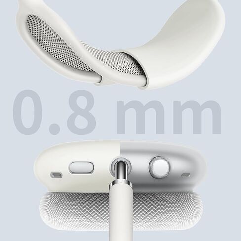 غطاء حافظة من السيليكون من FINTIE لسماعات AirPods Max، غطاء أكواب أذن مضاد للخدش وغطاء رأس لـ AirPods Max، ملحقات واقي الجلد لـ AirPods Max (أسود) in Kuwait