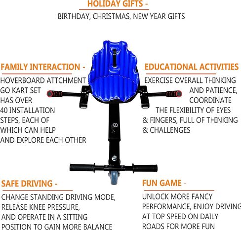 مرفق هوفر بورد، جو كارت قابل للتعديل ليونة وصلابة، ملحقات سكوتر التوازن الكهربائي لـ هوفر بورد مقاس 6.5 بوصة و8.5 بوصة و10 بوصة للأطفال والكبار in Kuwait