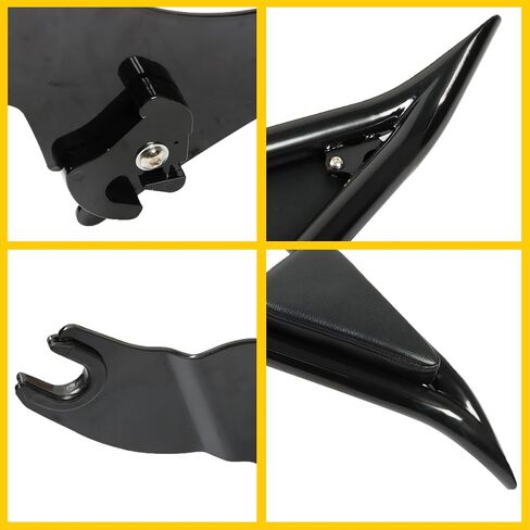 22 Inches Motorcycle Backrest Sissy Bar Detachable w/pad Replacement for Touring CVO Road Glide Street Glide Road King Electra Glide 2009-2021 Black in Saudi Arabia