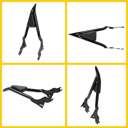 22 Inches Motorcycle Backrest Sissy Bar Detachable w/pad Replacement for Touring CVO Road Glide Street Glide Road King Electra Glide 2009-2021 Black in Saudi Arabia