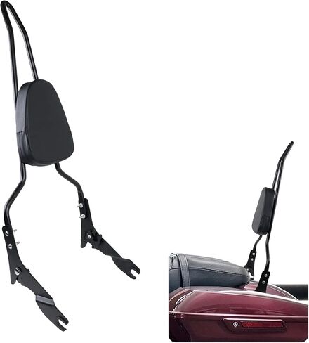 مسند ظهر للراكب الخلفي أسود قابل للفصل مع وسادة مسند ظهر متوافقة مع Touring Road King Street Glide Electra Glide Road Glide FLHR FLHX FLHT FLTR 2009-2023 in Saudi Arabia