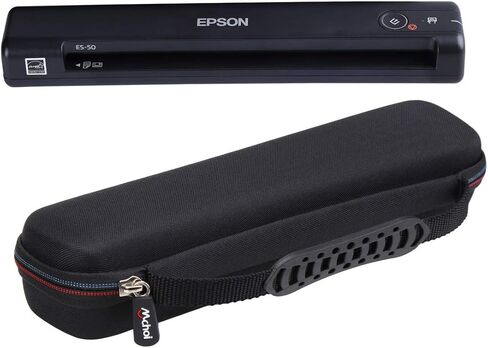 حقيبة Mchoi صلبة محمولة متوافقة مع Epson Workforce ES-50/ES-55R/ES-60W/ES-65WR/DS-30/DS-70/DS-80W ماسح ضوئي لاسلكي محمول للمستندات يتغذى بالورق in Saudi Arabia