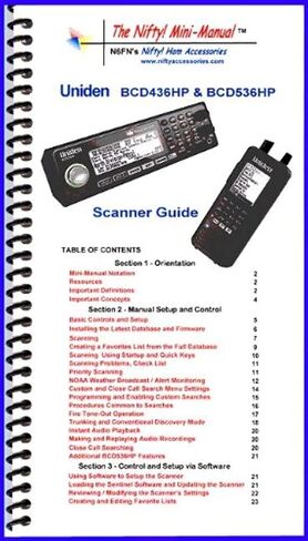 Uniden BCD436HP and BCD536HP Mini-Manual by Nifty Accessories in Saudi Arabia