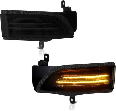 [إشارة انعطاف تسلسلية] متوافقة مع Subaru Impreza WRX STI Forester XV Crosstrek Legacy Outback Amber LED شريط مرآة جانبية مدخنة ومصباح مؤشر الضوء الوامض، مجموعة جانبية للسائق والراكب in Saudi Arabia
