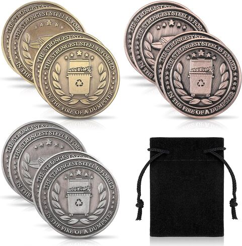 12 Pieces Dumpster Fire Desk Coin 1.5'' Double Sided Hilarious Medallion for Staff Appreciation Gift for Coworker Workplace Memorabilia Office Pranks Humorous Office Decor in Saudi Arabia