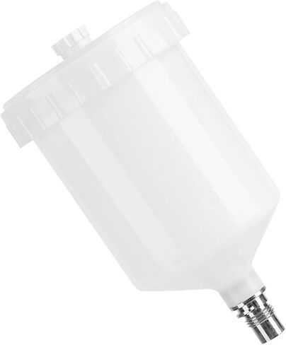 Sata الطلاء كوب كوب بلاستك الهواء الجاذبية الطلاء وعاء الموضوع موصل لأداة بندقية رش سعة 600 مللي in Kuwait