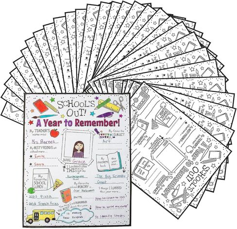 قم بتلوين ملصقات All About My School Year الخاصة بك – 30 قطعة in Kuwait