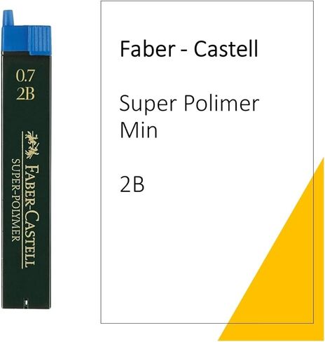 فابر كاستل أبولو 0.7 مم - مجموعة أقلام رصاص ميكانيكية باللون الأزرق الداكن، سلسلة رفيعة من البوليمر الفائق 2B، ممحاة كبيرة معقودة بلون عشوائي، للفنون والرسومات، عبوة من 3 قطع in Kuwait