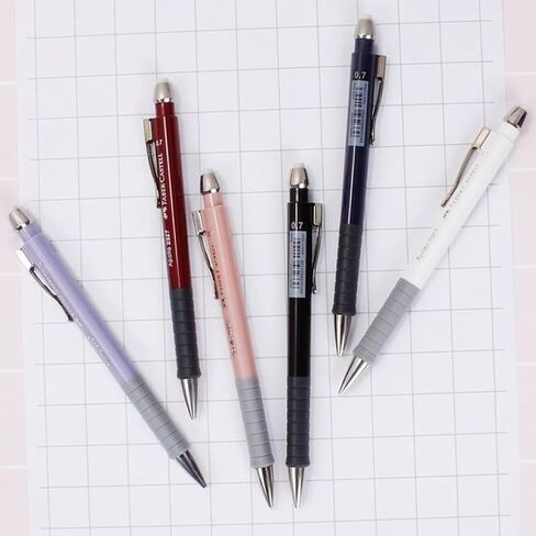 فابر كاستل أبولو 0.7 مم - مجموعة أقلام رصاص ميكانيكية باللون الأزرق الداكن، سلسلة رفيعة من البوليمر الفائق 2B، ممحاة كبيرة معقودة بلون عشوائي، للفنون والرسومات، عبوة من 3 قطع in Kuwait