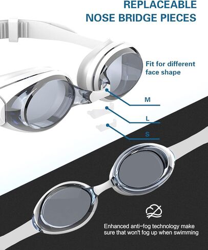 نظارات سباحة، 2 عبوة من نظارات السباحة للرجال والنساء والبالغين والشباب مضادة للضباب/لا تسرب/رؤية واضحة/حماية من الأشعة فوق البنفسجية in Kuwait
