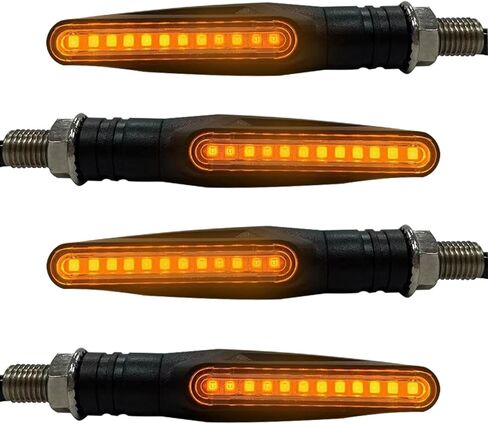4 قطع 12 فولت أضواء مؤشر LED للدراجات النارية، أضواء إشارة الانعطاف المتدفقة، أضواء جانبية عالمية للدراجات النارية سكوتر رباعية الطراد على الطرق الوعرة (أصفر) in Saudi Arabia