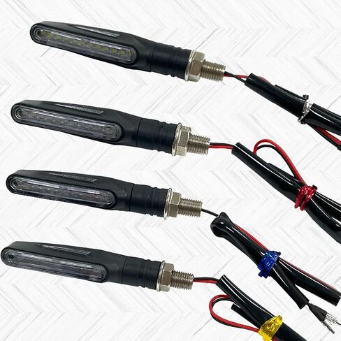 4 قطع 12 فولت أضواء مؤشر LED للدراجات النارية، أضواء إشارة الانعطاف المتدفقة، أضواء جانبية عالمية للدراجات النارية سكوتر رباعية الطراد على الطرق الوعرة (أصفر) in Saudi Arabia