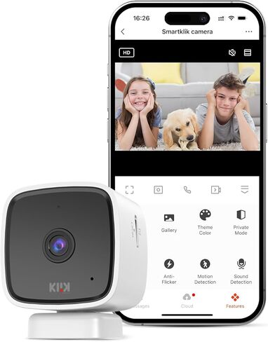 1080p HD Mini Indoor Camera, WiFi Security Camera Pet Camera with Phone App Home Camera for Room/Baby/Dog, Night Vision, 2-Way Audio, Motion Detection for Home Security in Kuwait