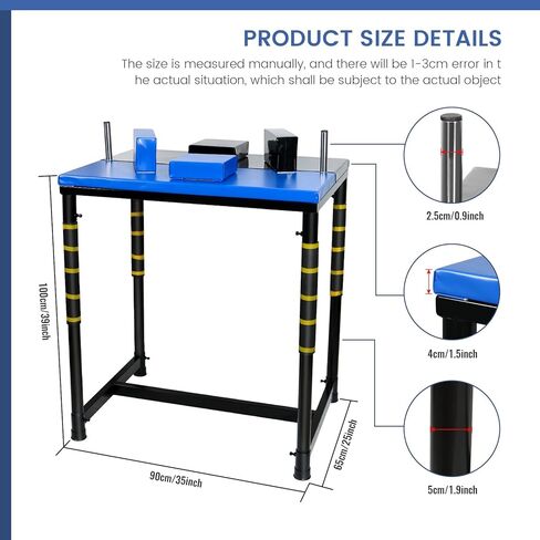 Standard Arm Wrestling Battle Table, Professional Wrist Strength Training Support Plate Blue in Kuwait