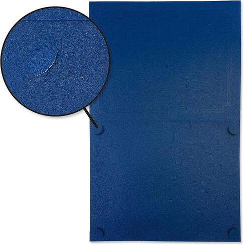 Classic Elite Award Certificate Collection - Includes 25 Certificate Papers (White/Blue), 25 Heavy Linen Folders (Blue/Silver), 25 Silver Foil Seals, Laser & Inkjet Printer Compatible in Saudi Arabia
