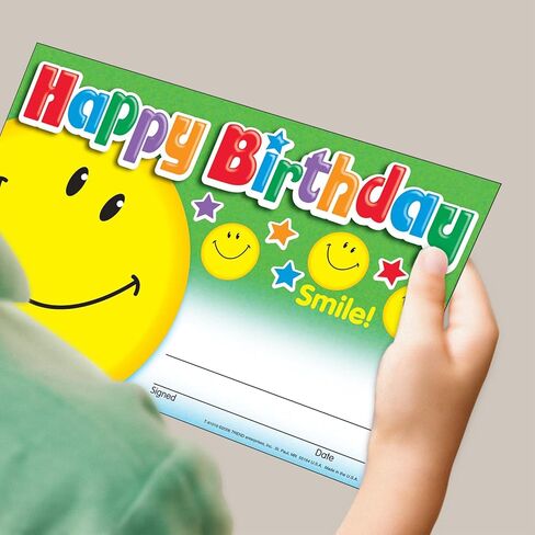 Happy Birthday Certificates for Students - and Professionals | Each Certificate Contains 30 Per Pack, 5.5 Inch x 8.5 Inch | Set Includes Mini Reward Card in Saudi Arabia